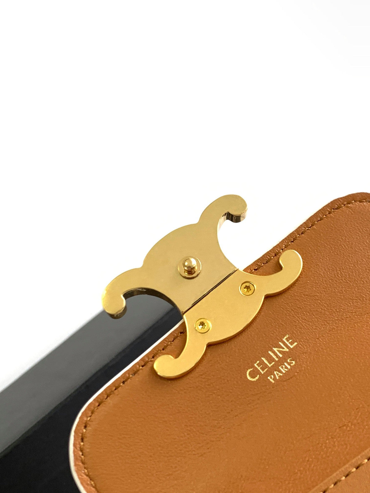 Celine Triphome 11 Green White Cowhide Leather Bag