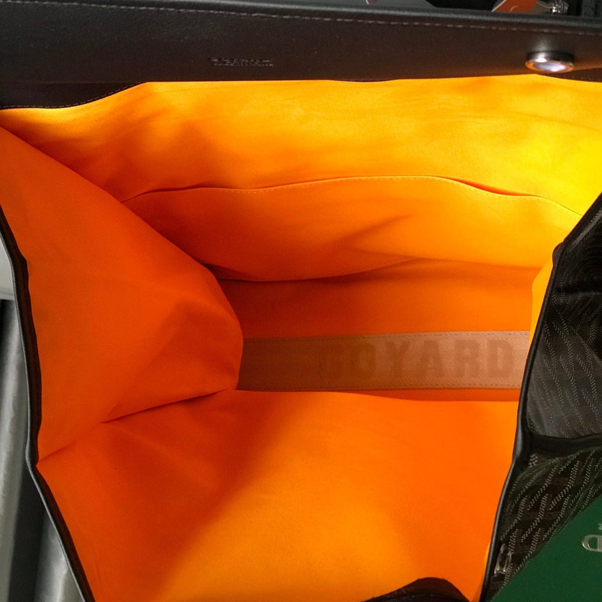 Goyard Saint Léger Backpack 35 in Brown Mix Balck Goyardine Canvas and Calfskin with Cartoon Patch
