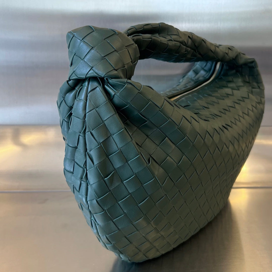 Bottega Veneta Small Jodie 48 Dark Green Calfskin Bag