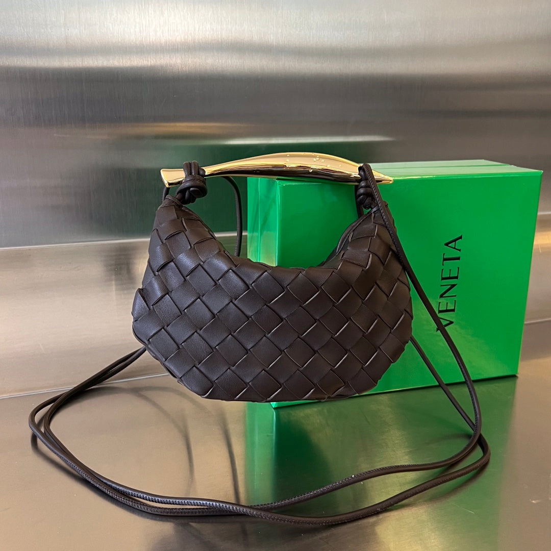 Bottega Veneta Sardine 20 with Chain in Black Lambskin Bag