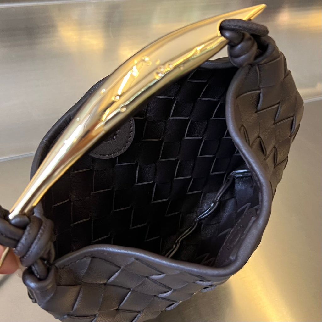 Bottega Veneta Sardine 20 with Chain in Black Lambskin Bag