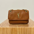 Saint Laurent Niki Medium 26 Lambskin Cinnamon Brown Bag