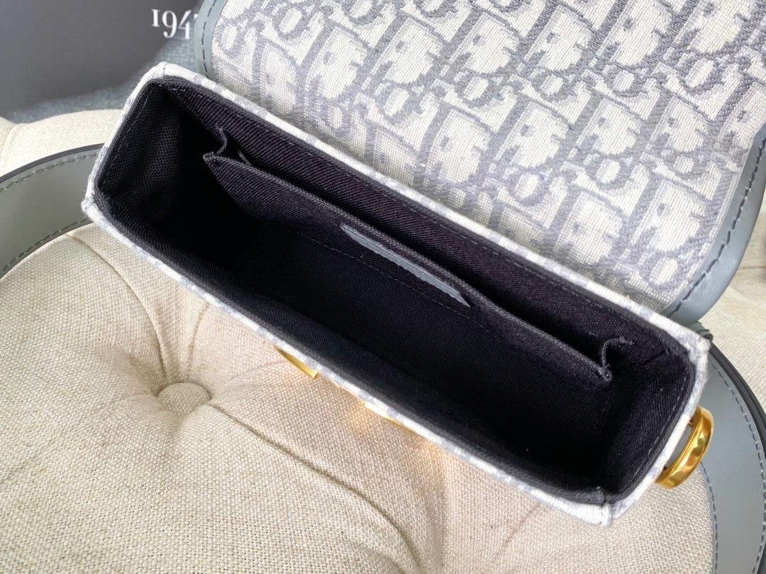 Dior Montaigne 19 Handbag in Grey Calfskin