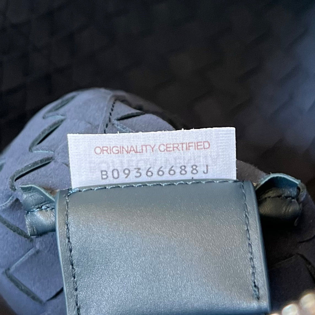 Bottega Veneta Slim Intrecciato Briefcase 36 Slate Calfskin Bag
