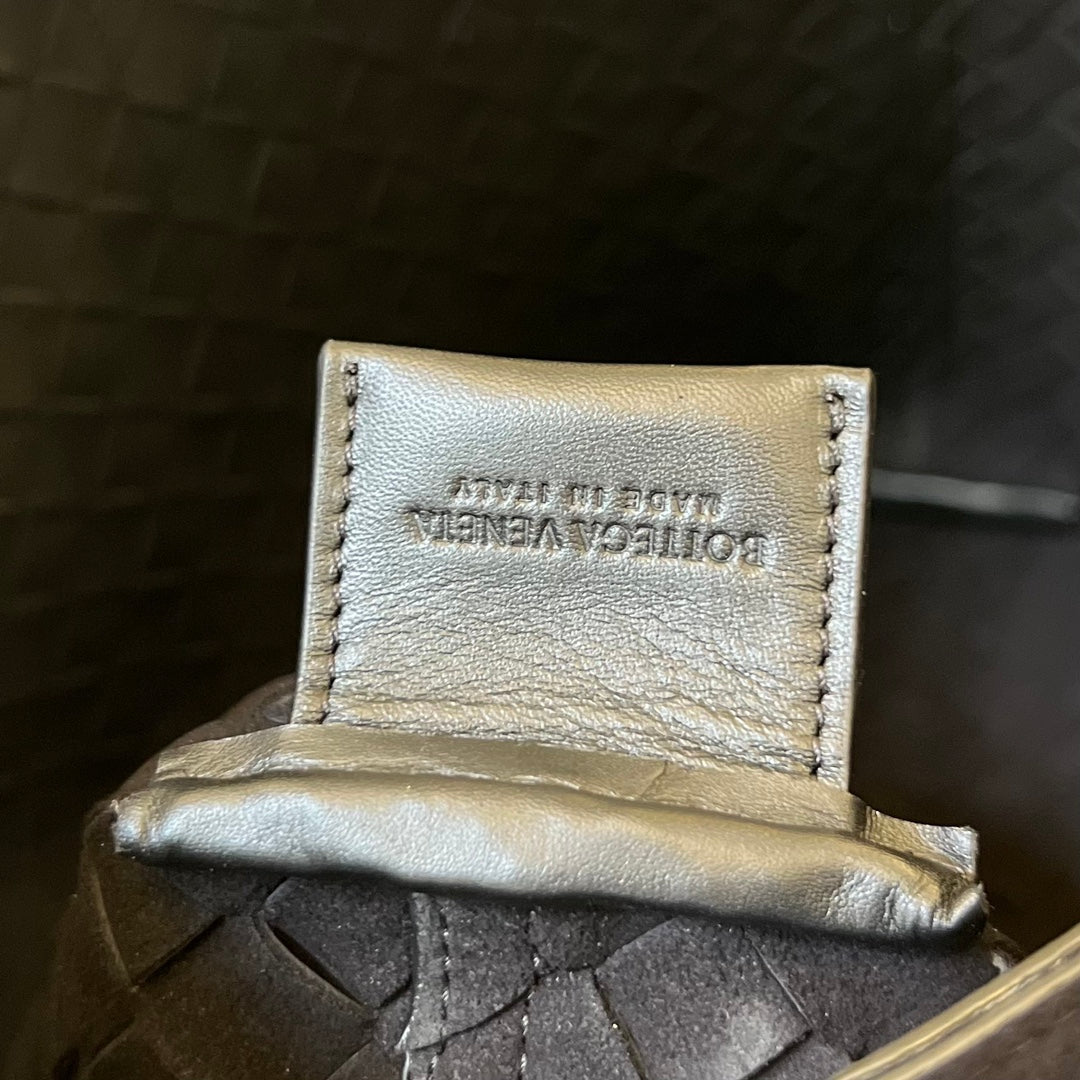Bottega Veneta Slim Intrecciato Briefcase 36 Black Calfskin Bag