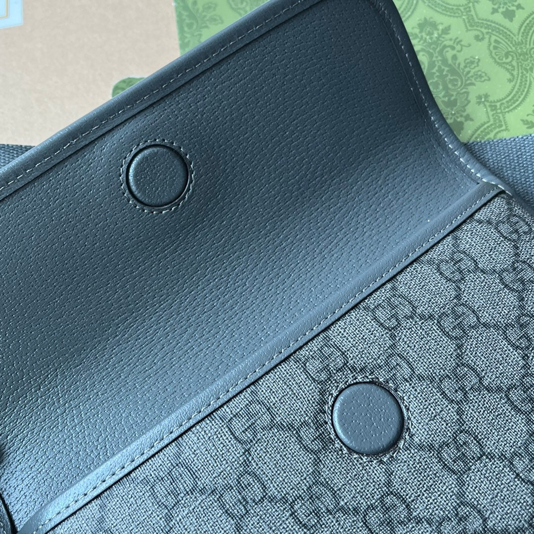Gucci Ophidia Belt Bag 24 in Dark Grey Calfskin