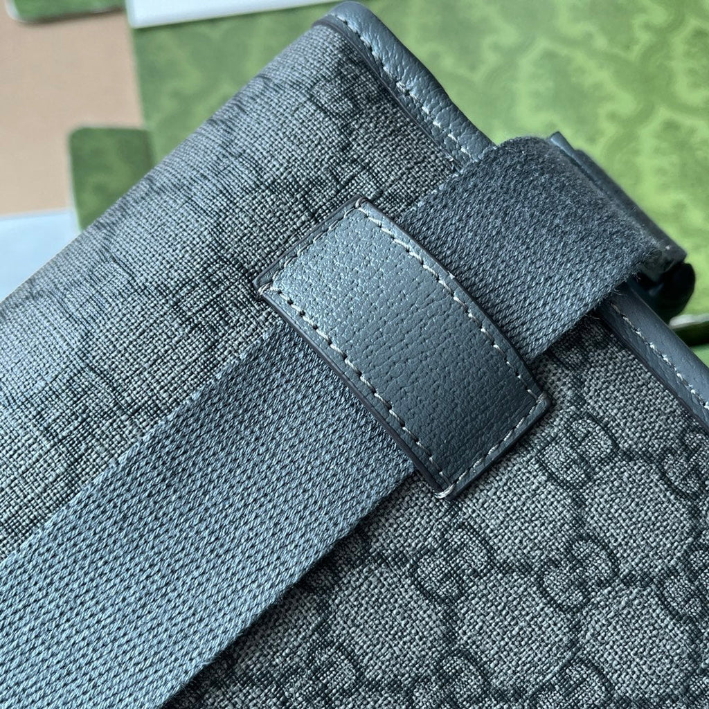 Gucci Ophidia Belt Bag 24 in Dark Grey Calfskin