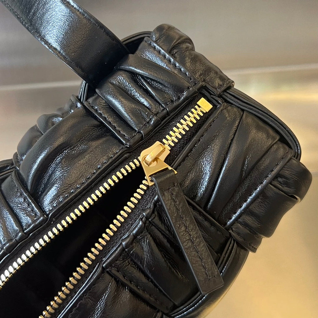 Bottega Veneta Small Brick Cassette 23 in Black Soft Lambskin Bag