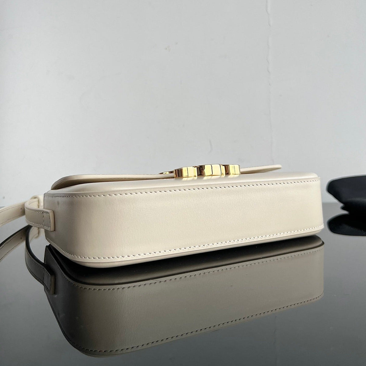 Celine Triomphe 20 White Cream Calfskin Bag