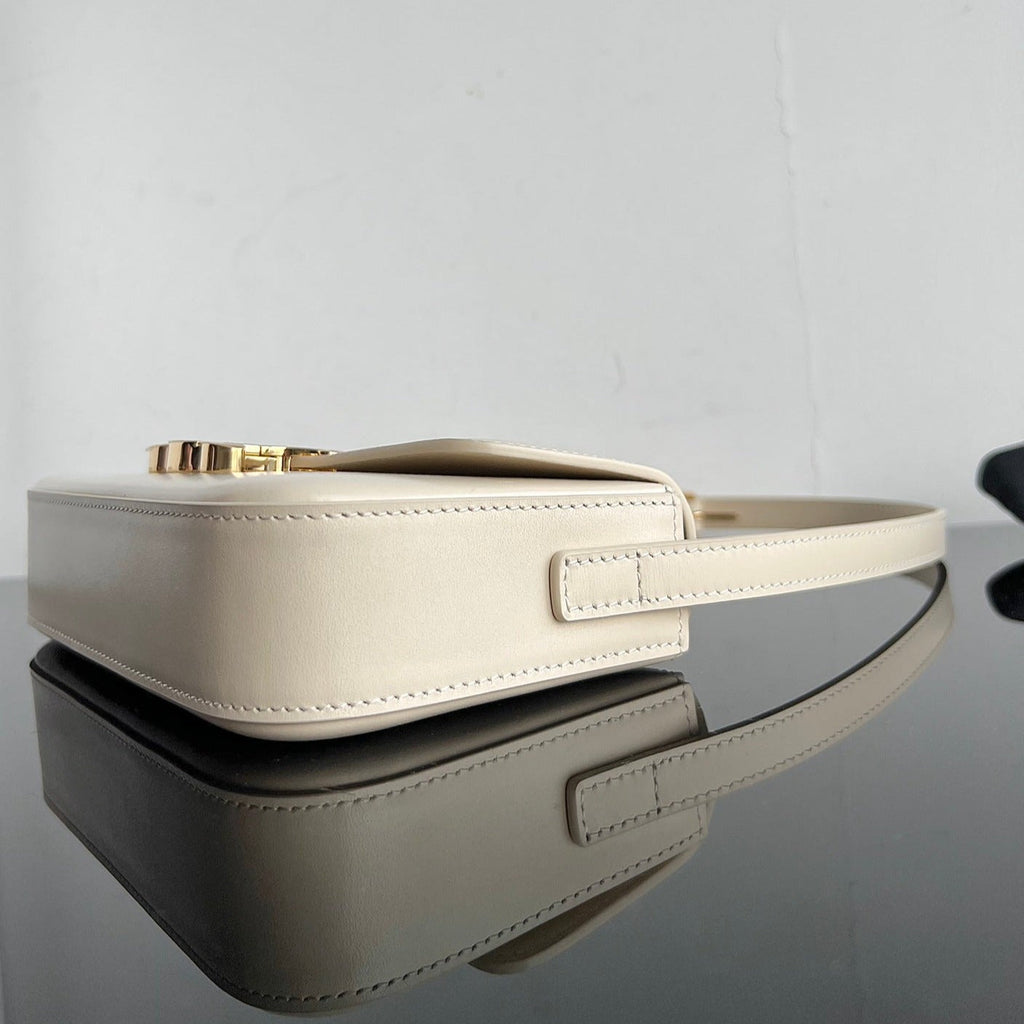 Celine Triomphe 20 White Cream Calfskin Bag