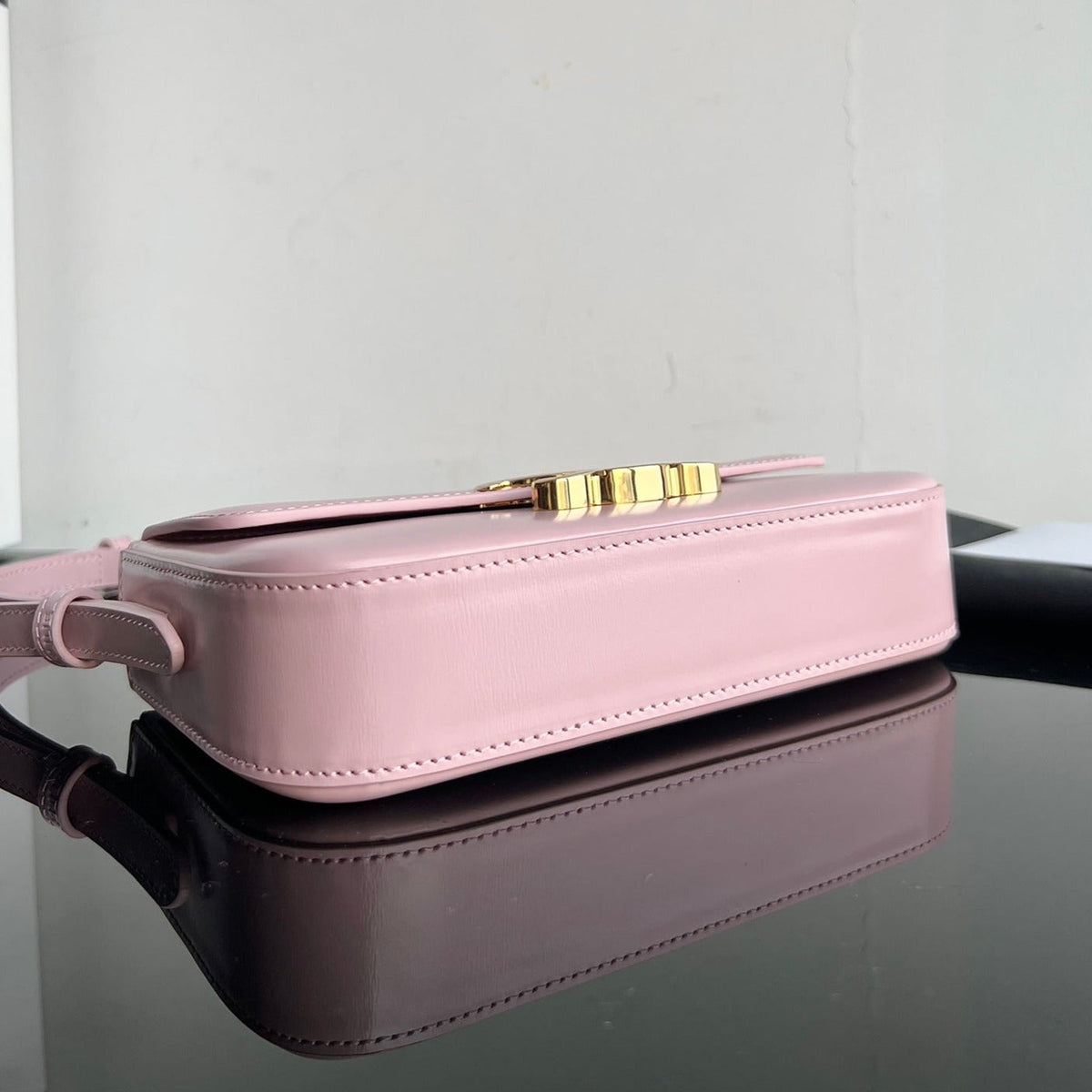 Celine Triomphe 20 Pink Pastel Calfskin Bag