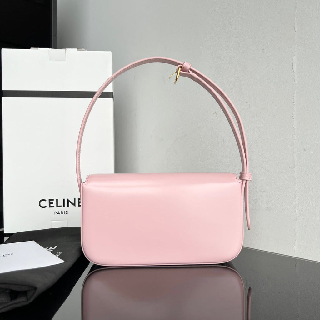 Celine Triomphe 20 Pink Pastel Calfskin Bag