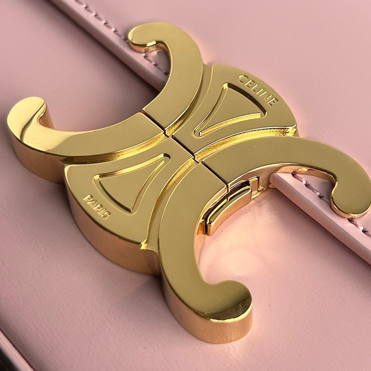 Celine Triomphe 20 Pink Pastel Calfskin Bag