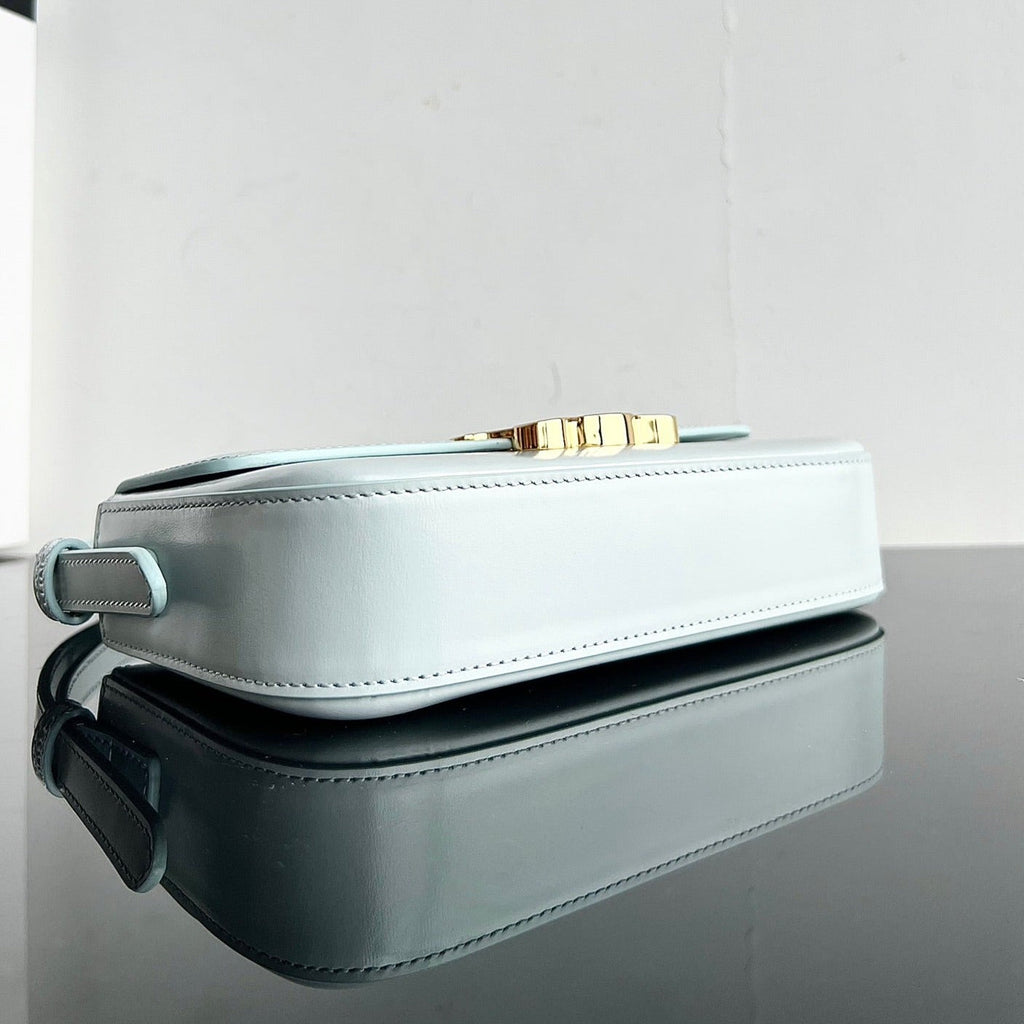 Celine Triomphe 20 Blue Pastel Calfskin Bag
