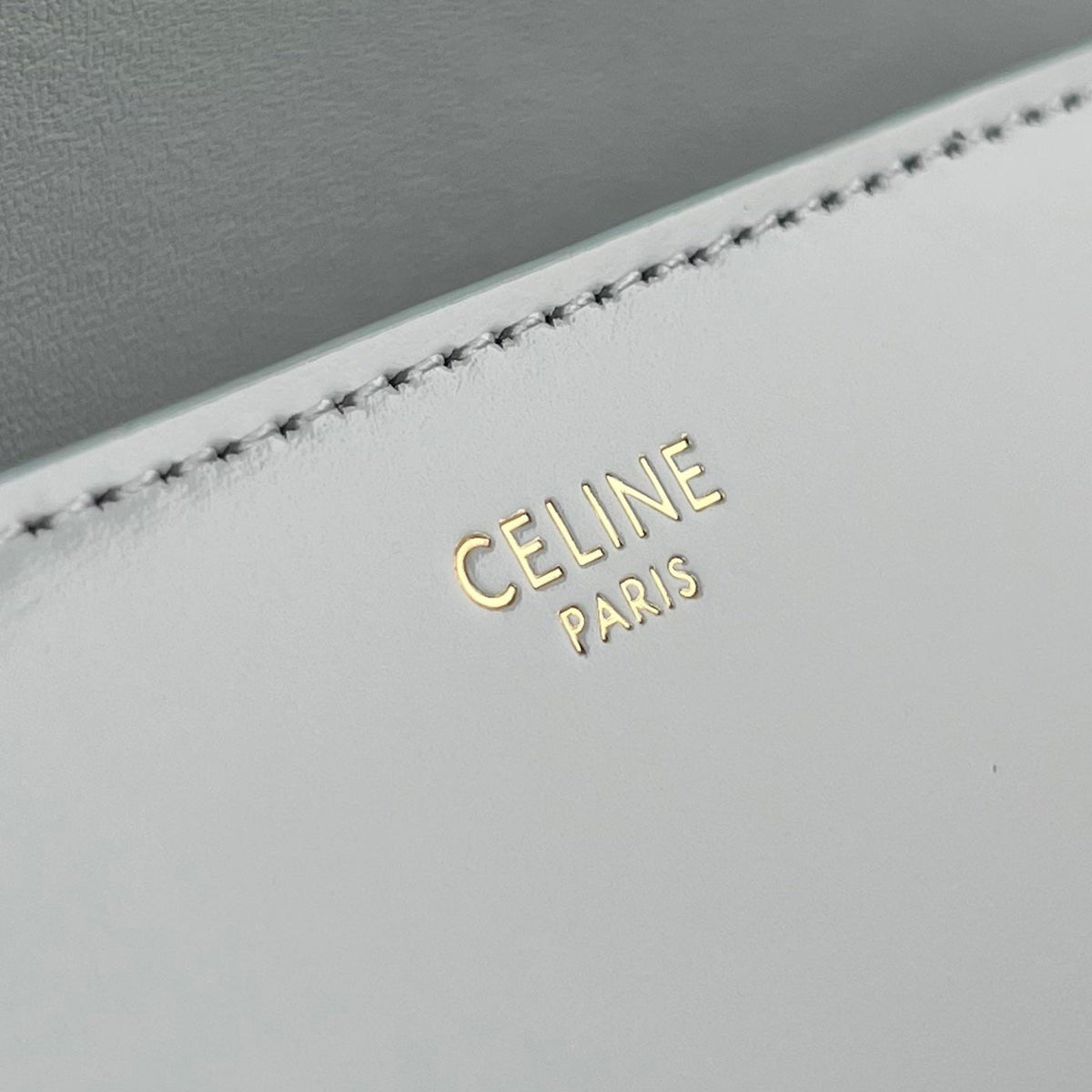 Celine Triomphe 20 Blue Pastel Calfskin Bag