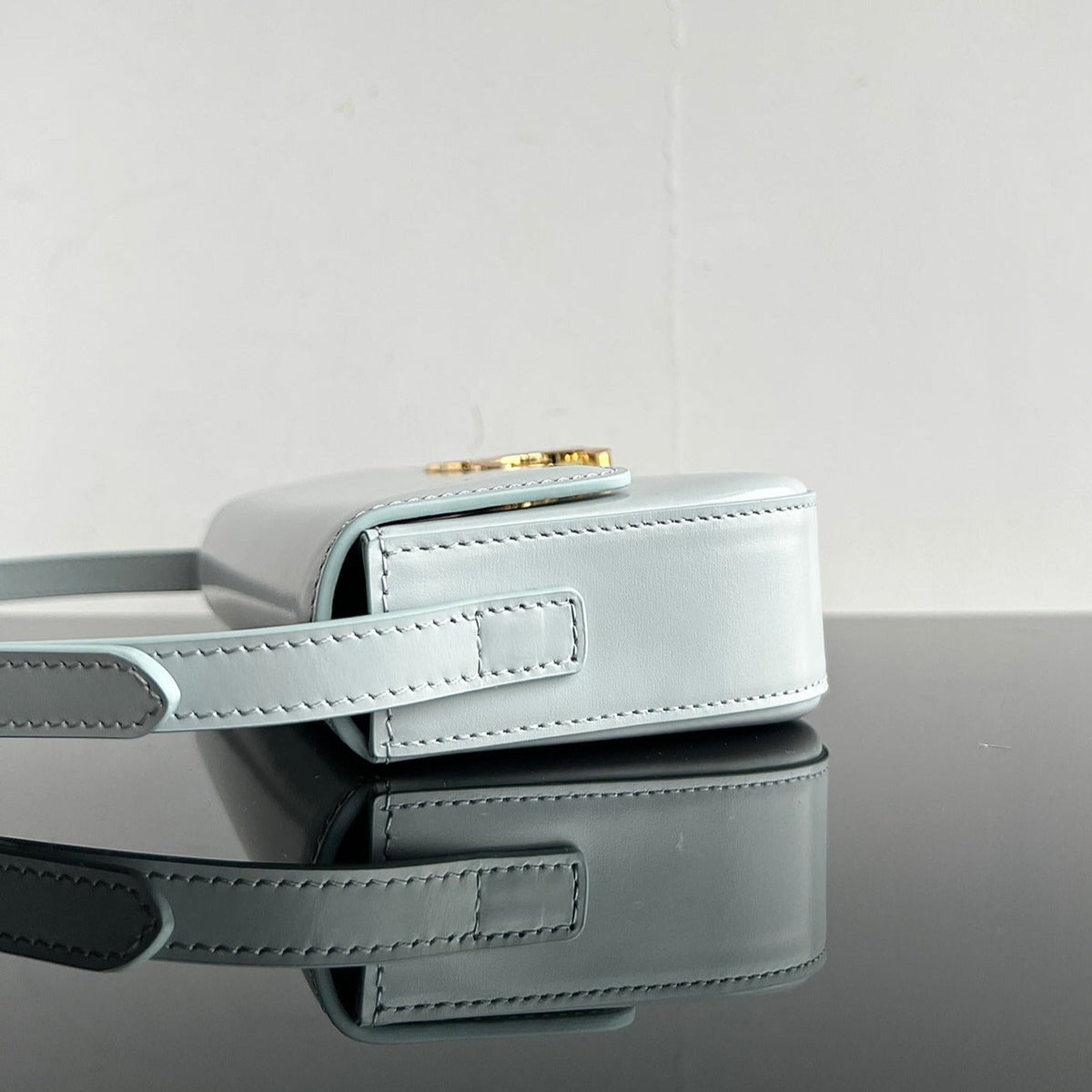 Celine Triomphe 20 Blue Pastel Calfskin Bag