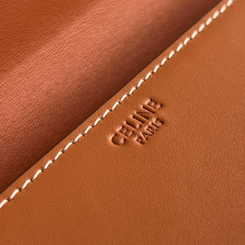 Celine Triomphe 20 Cider Orange Calfskin Bag