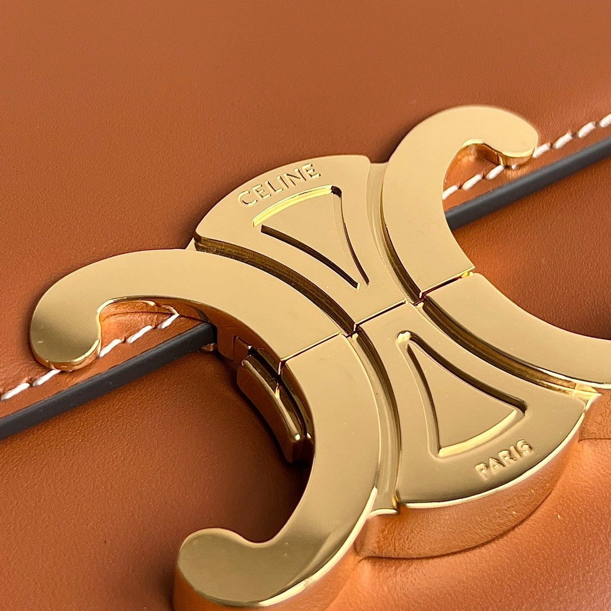 Celine Triomphe 20 Cider Orange Calfskin Bag