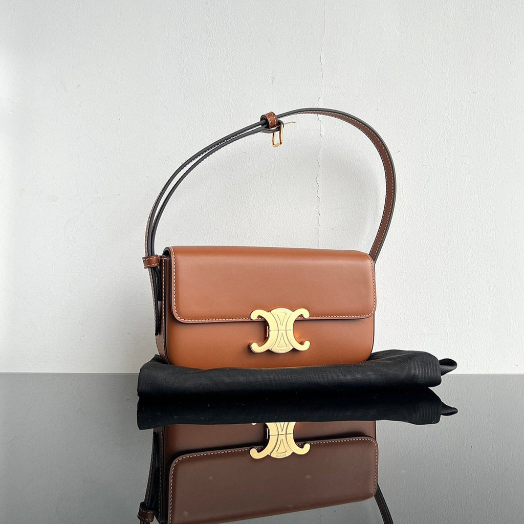 Celine Triomphe 20 Cider Orange Calfskin Bag