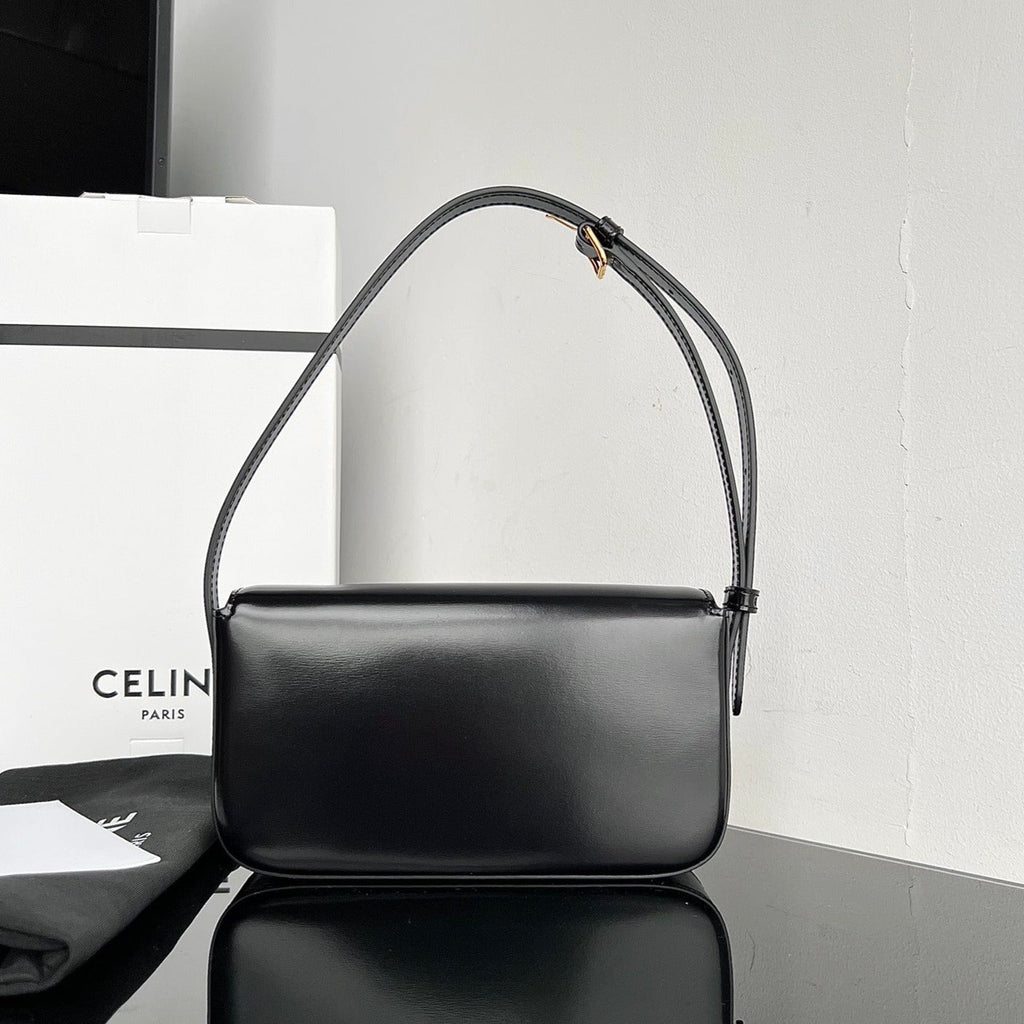 Celine Triomphe 20 Black Calfskin Bag