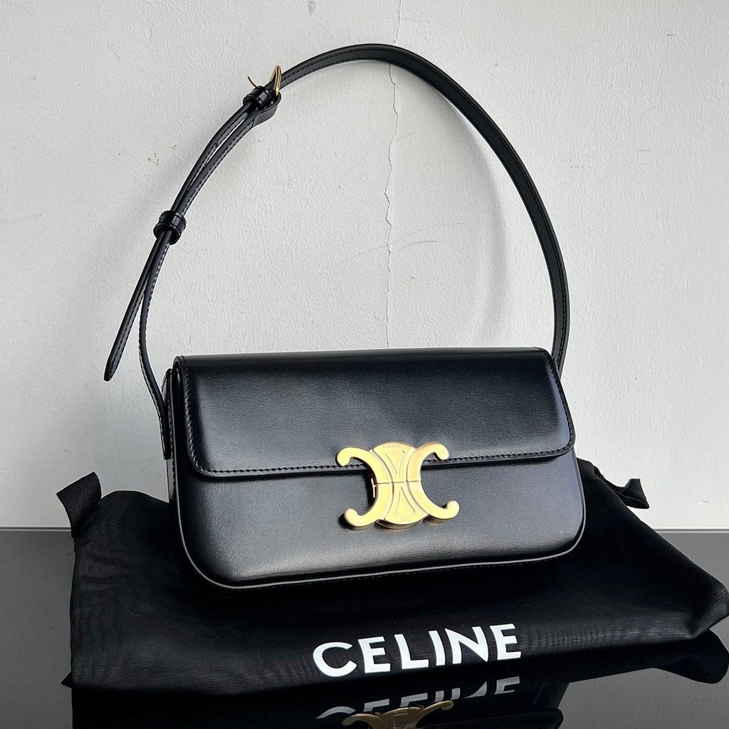 Celine Triomphe 20 Black Calfskin Bag