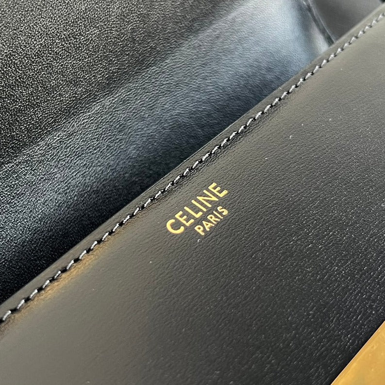 Celine Triomphe 20 Black Calfskin Bag