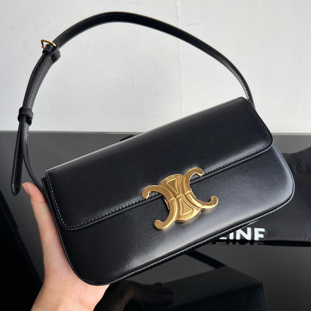 Celine Triomphe 20 Black Calfskin Bag