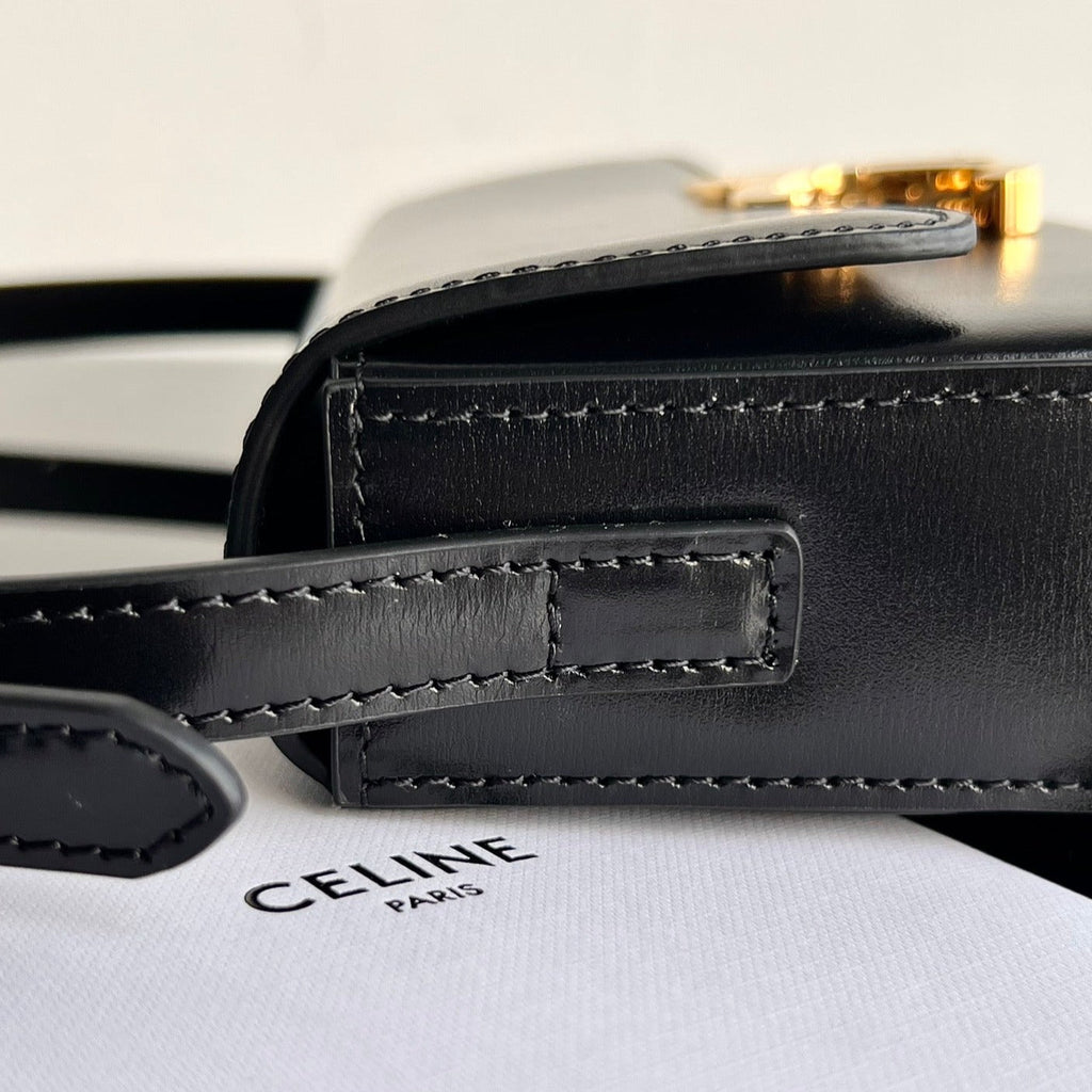 Celine Triomphe 20 Black Calfskin Bag