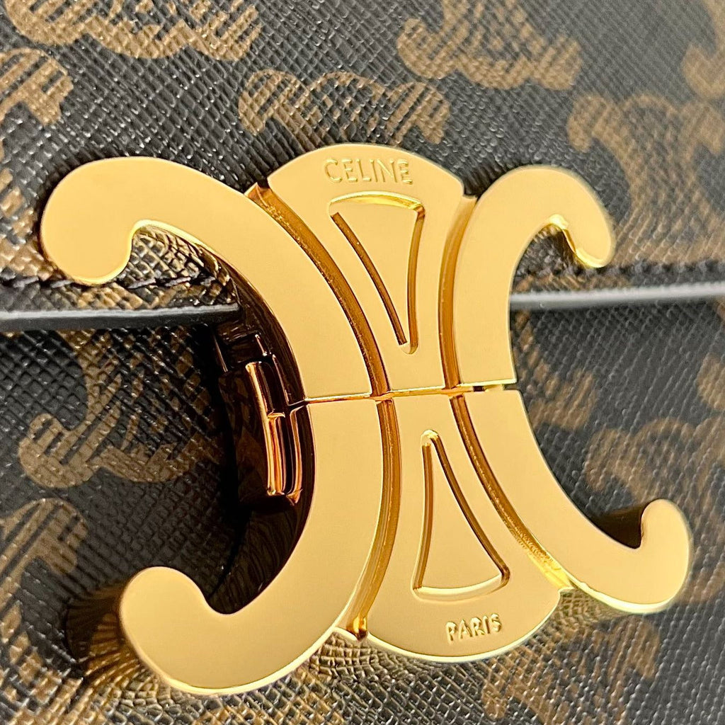 Celine Triomphe 20 Tan Calfskin Bag
