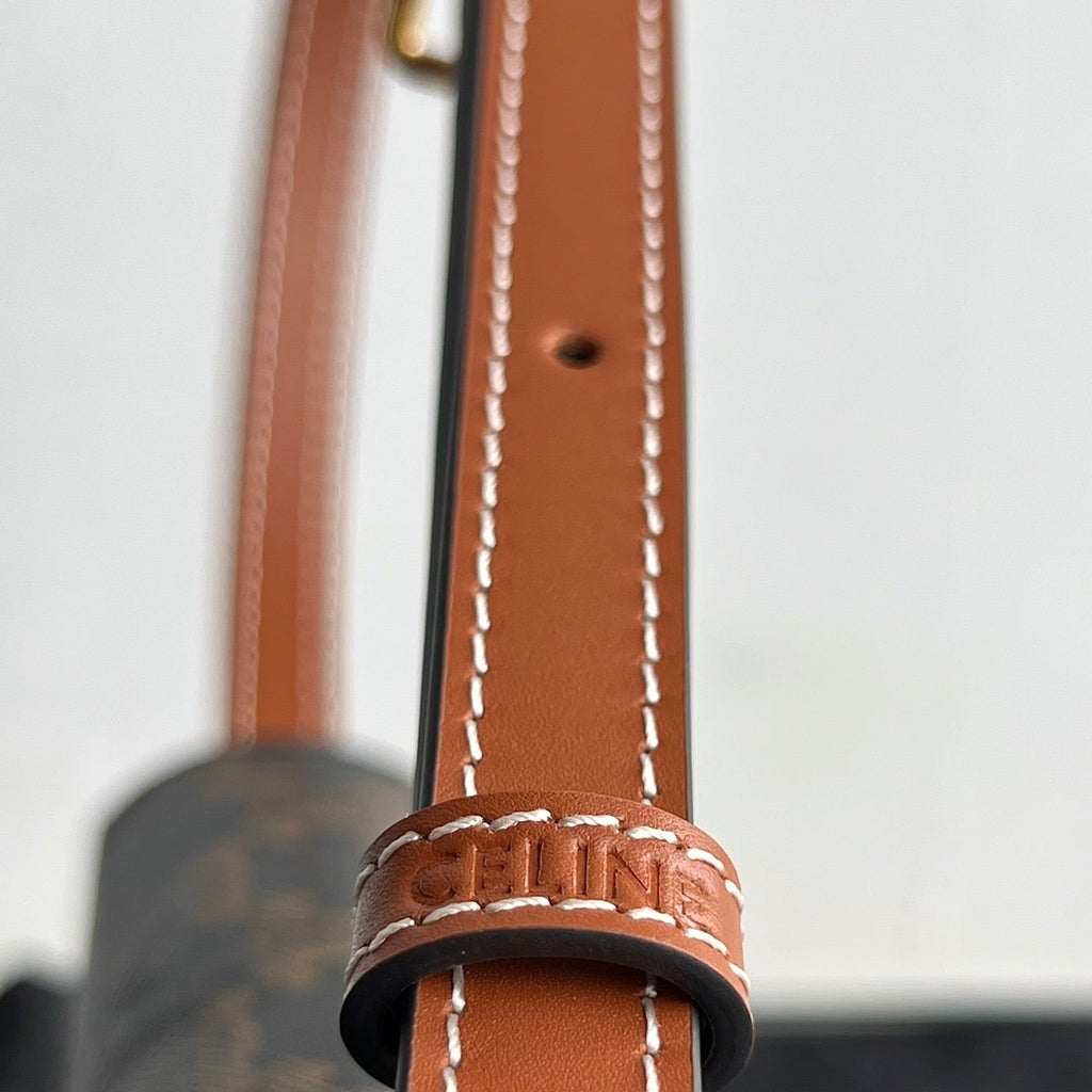 Celine Triomphe 20 Tan Calfskin Bag