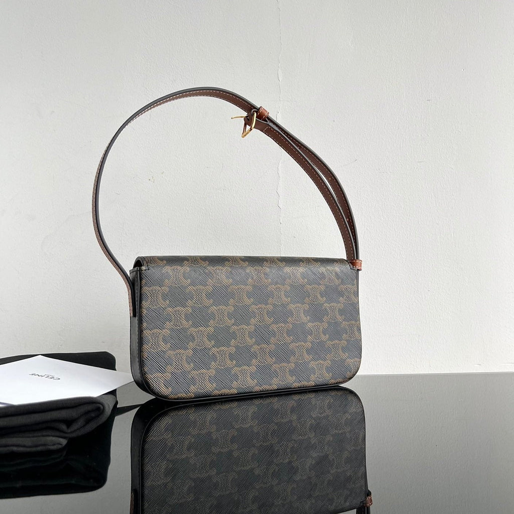 Celine Triomphe 20 Tan Calfskin Bag
