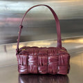 Bottega Veneta Small Brick Cassette 23 in Wine Red Soft Lambskin Bag