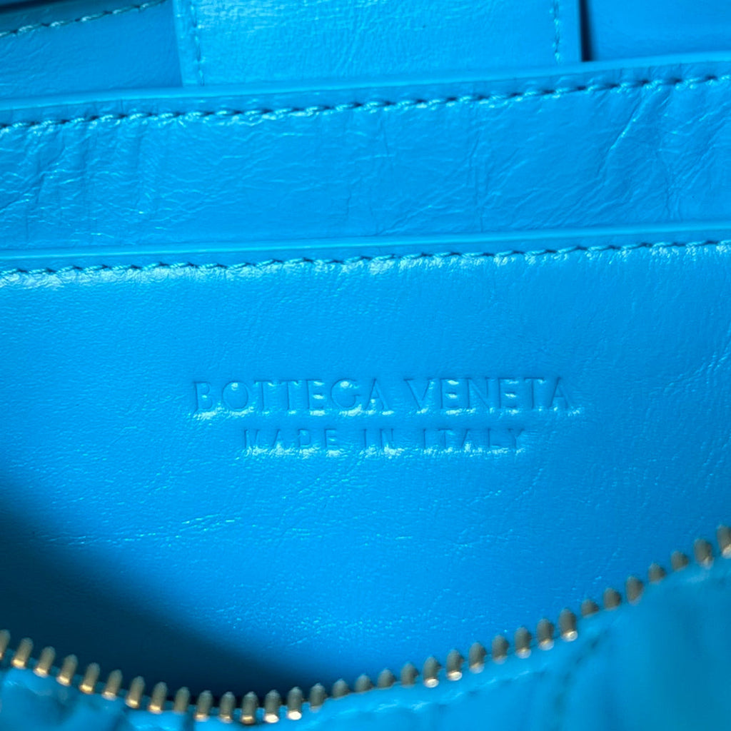Bottega Veneta Small Brick Cassette 23 in Sky Blue Soft Lambskin Bag