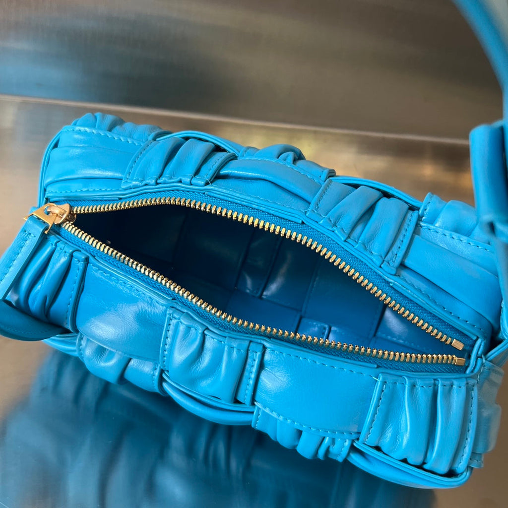 Bottega Veneta Small Brick Cassette 23 in Sky Blue Soft Lambskin Bag
