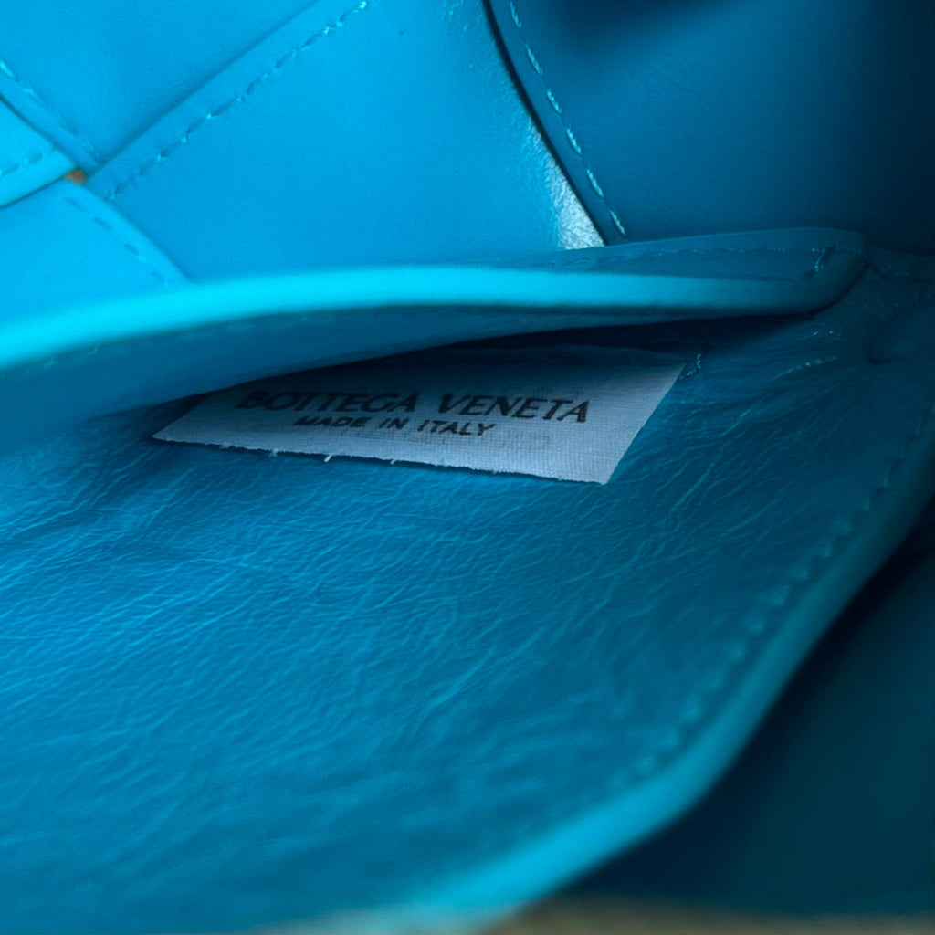 Bottega Veneta Small Brick Cassette 23 in Sky Blue Soft Lambskin Bag
