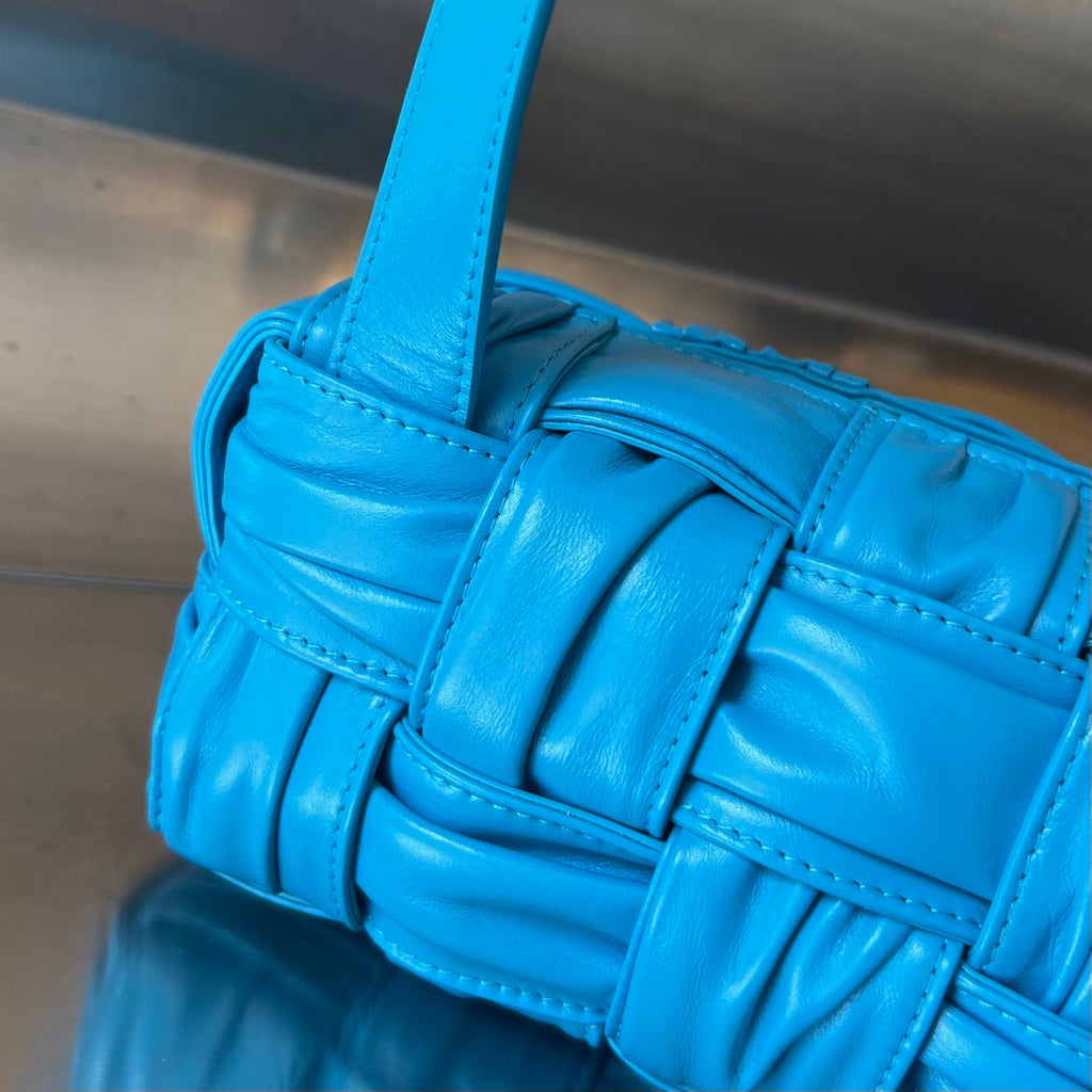 Bottega Veneta Small Brick Cassette 23 in Sky Blue Soft Lambskin Bag