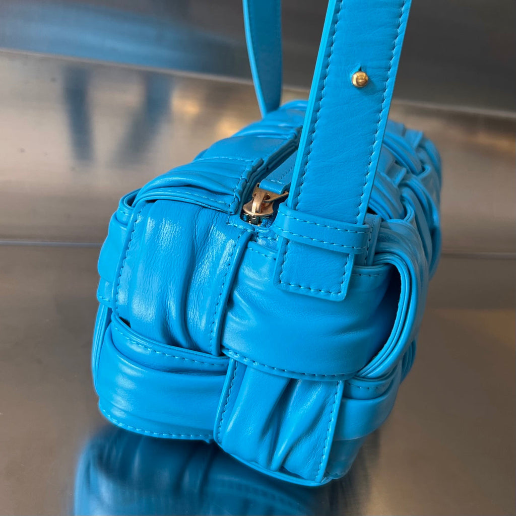 Bottega Veneta Small Brick Cassette 23 in Sky Blue Soft Lambskin Bag