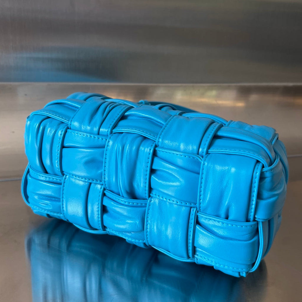 Bottega Veneta Small Brick Cassette 23 in Sky Blue Soft Lambskin Bag