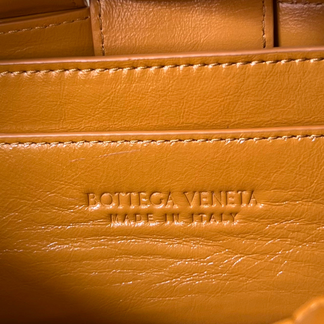 Bottega Veneta Small Brick Cassette 23 in Sandstone Orange Soft Lambskin Bag