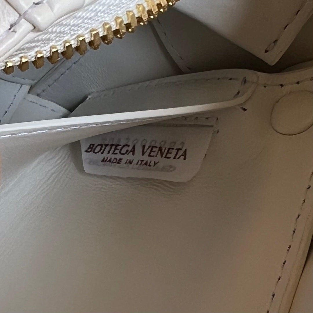 Bottega Veneta Small Brick Cassette 23 in White Soft Lambskin Bag