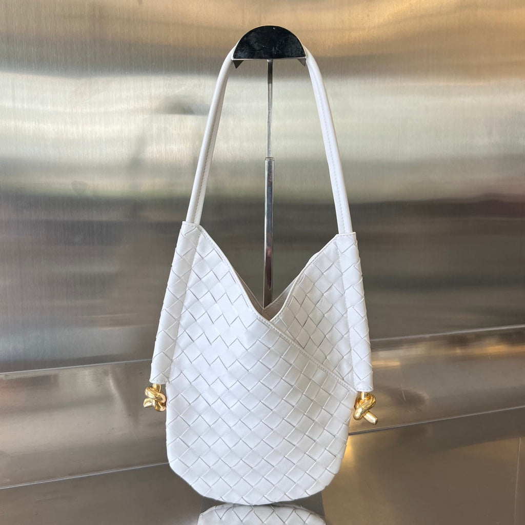 Bottega Veneta Mini Solstice 30 White Lambskin Bag