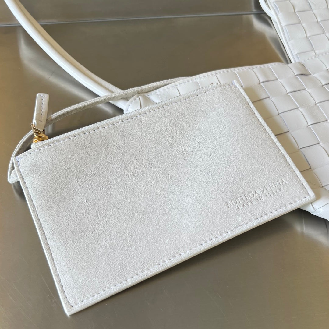 Bottega Veneta Mini Solstice 30 White Lambskin Bag