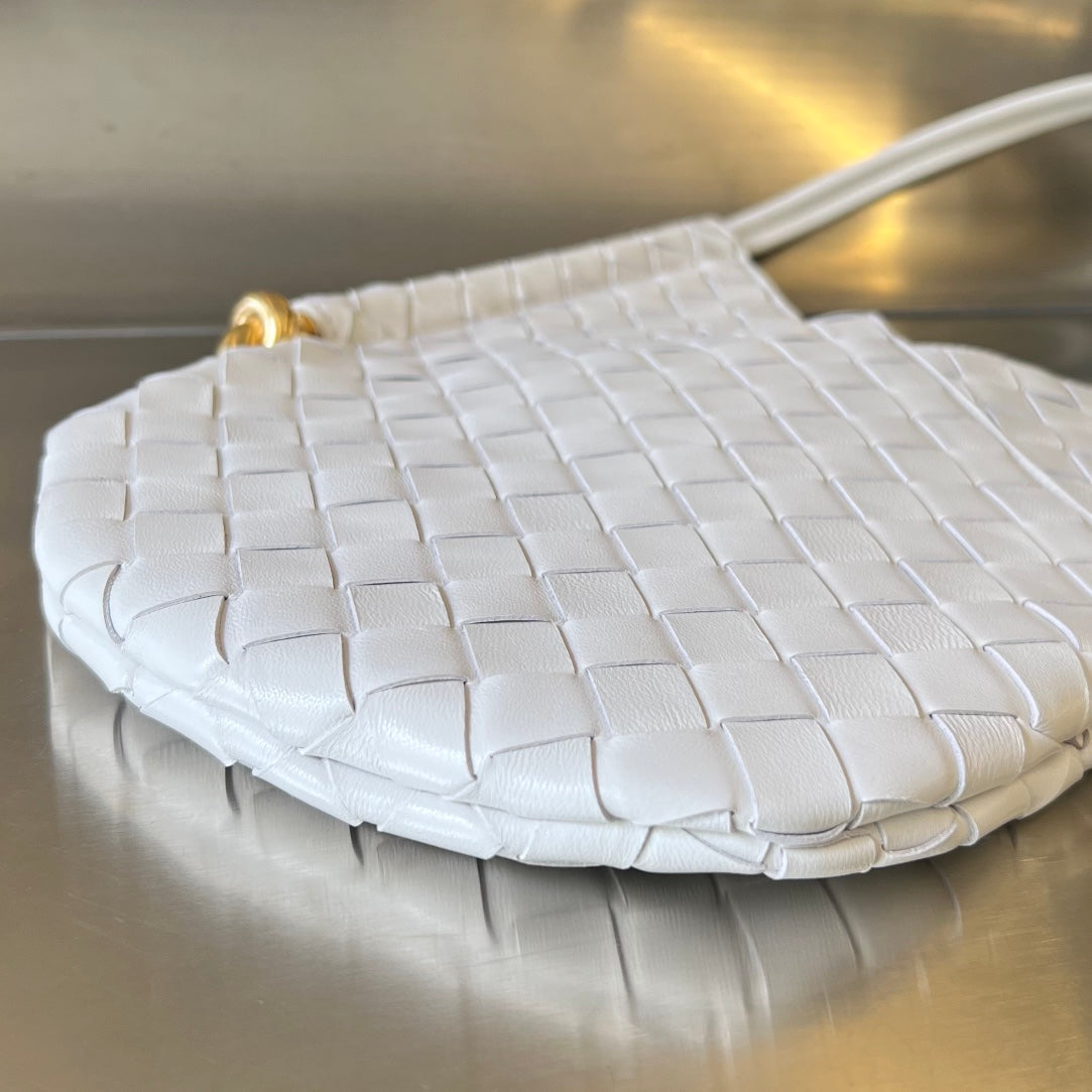 Bottega Veneta Mini Solstice 30 White Lambskin Bag