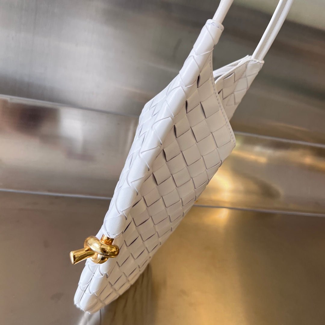 Bottega Veneta Mini Solstice 30 White Lambskin Bag