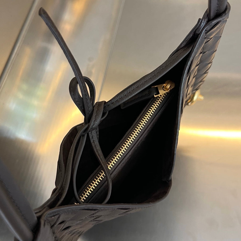 Bottega Veneta Mini Solstice 30 Chocolate Lambskin Bag