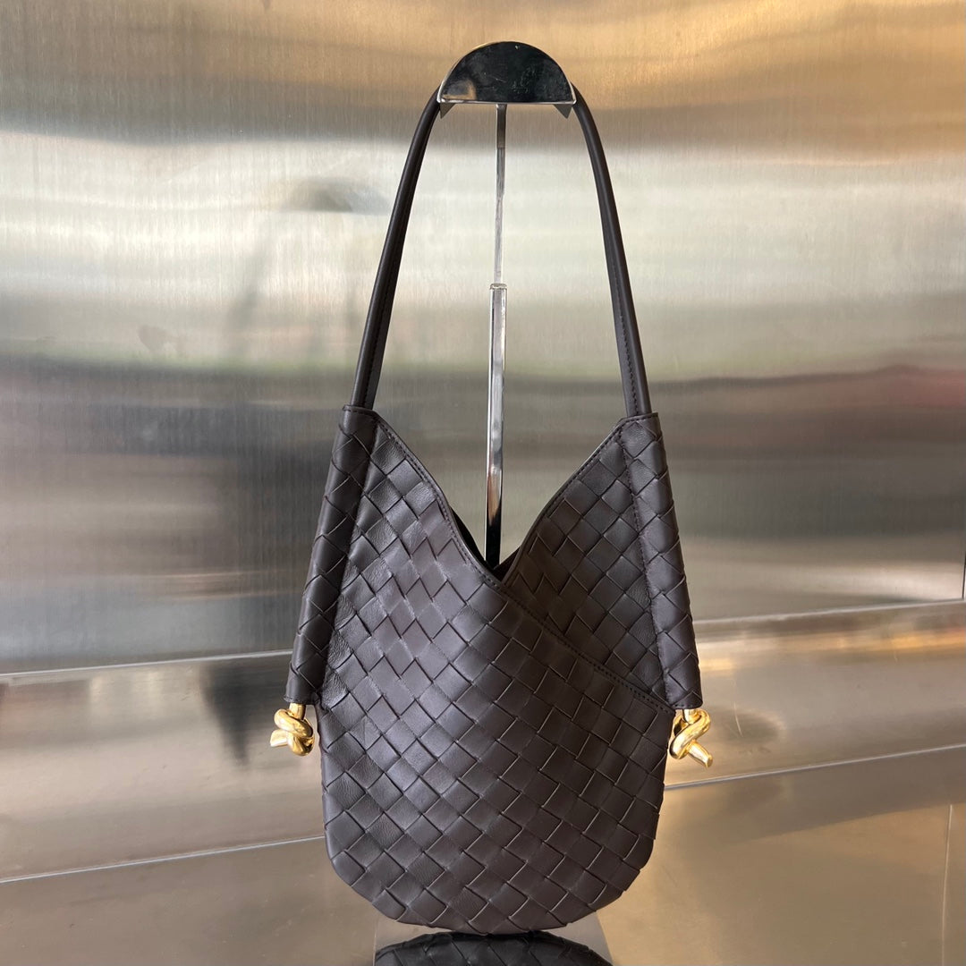 Bottega Veneta Mini Solstice 30 Chocolate Lambskin Bag