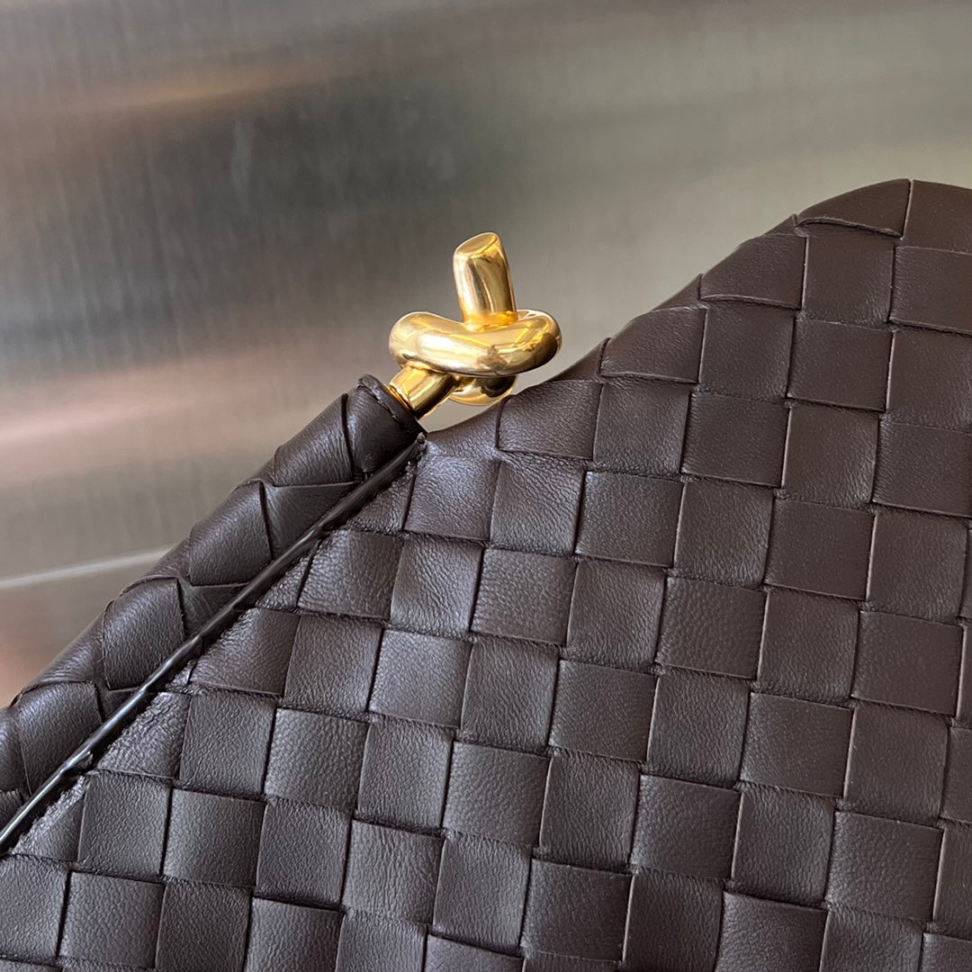 Bottega Veneta Mini Solstice 30 Chocolate Lambskin Bag