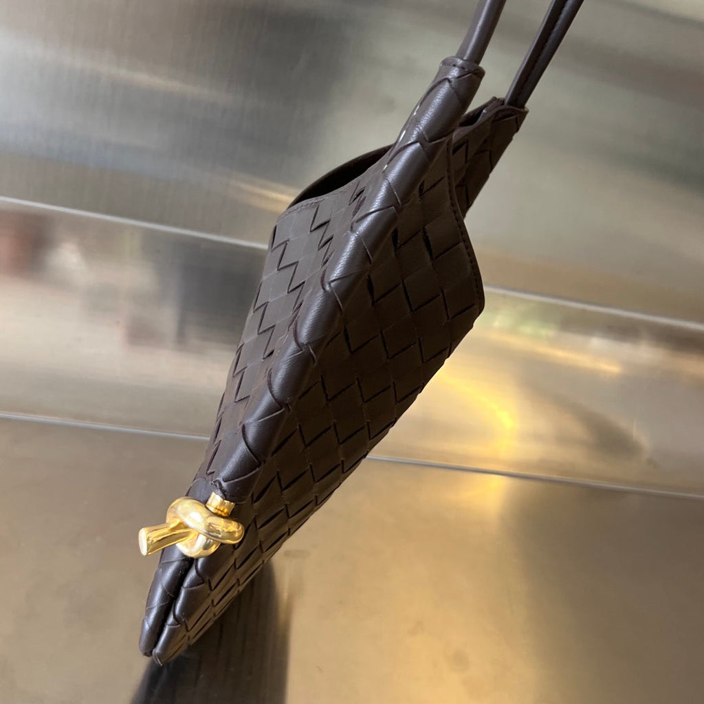 Bottega Veneta Mini Solstice 30 Chocolate Lambskin Bag