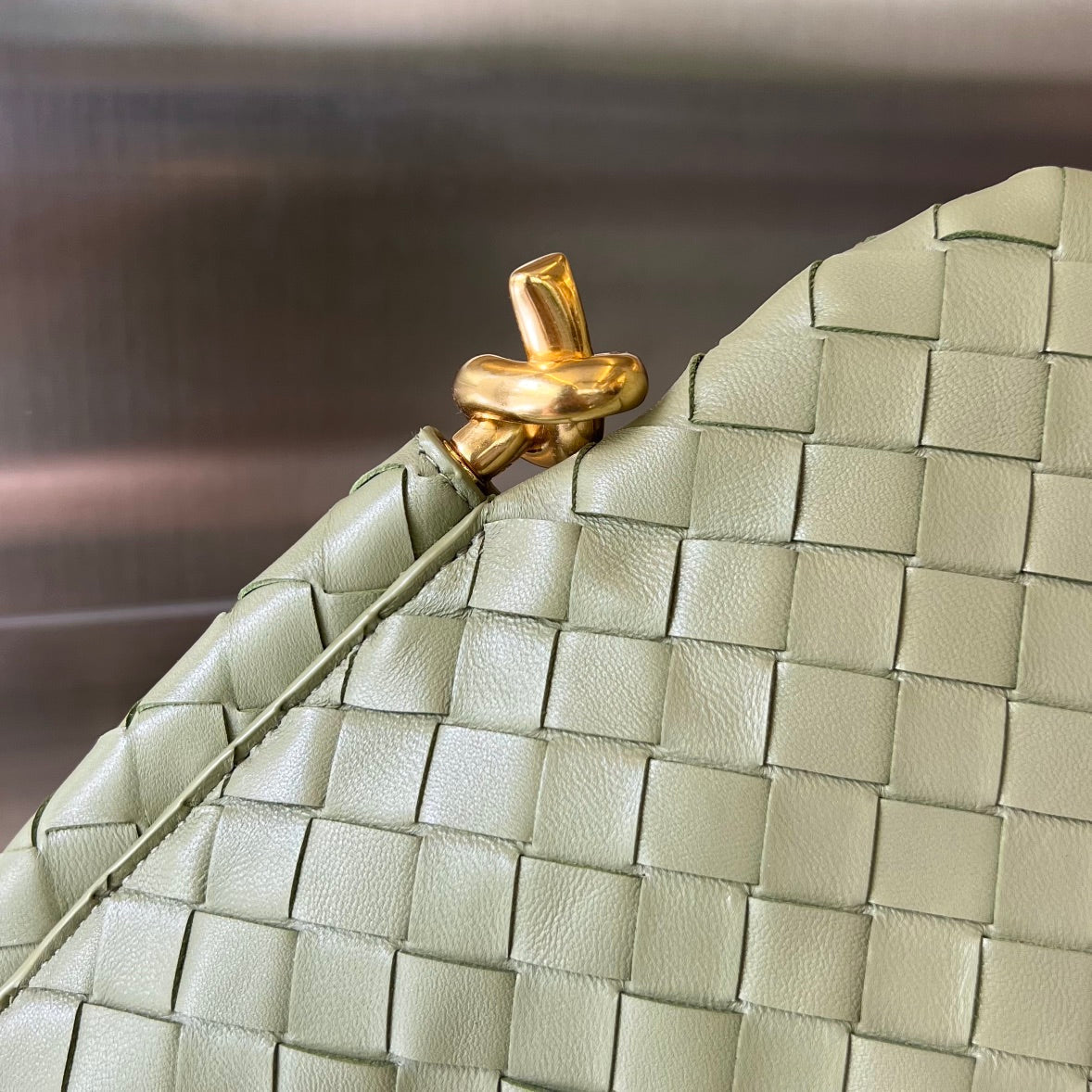 Bottega Veneta Mini Solstice 30 Sardine Grey Lambskin Bag