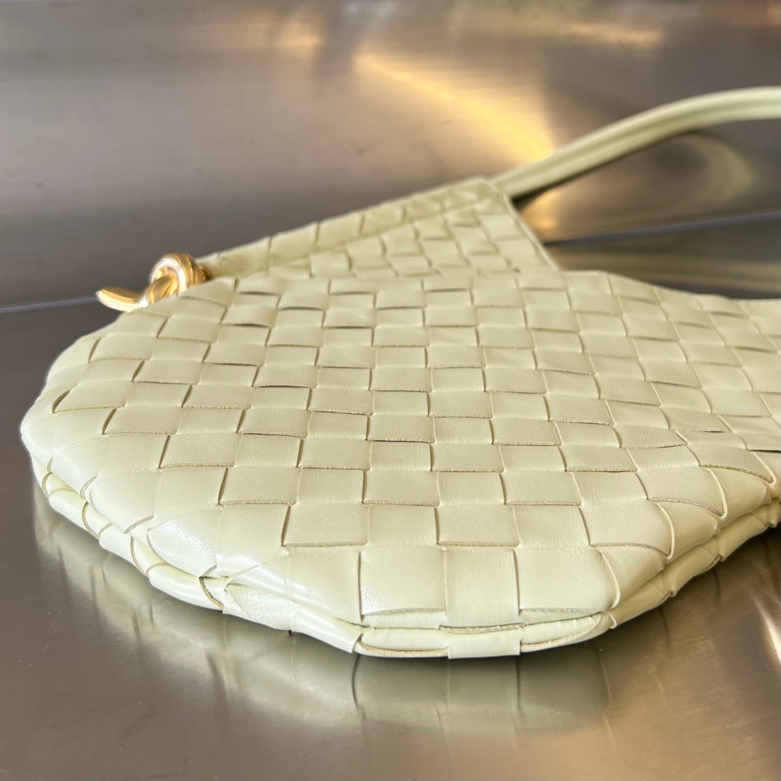 Bottega Veneta Mini Solstice 30 Dark Cream Lambskin Bag